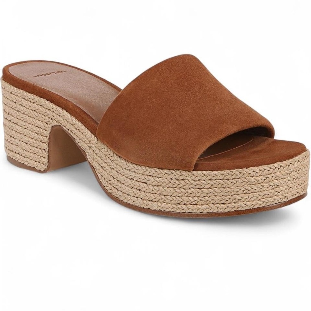 Vince Platform Brown Suede Sandals‎ - Picture 6 of 11